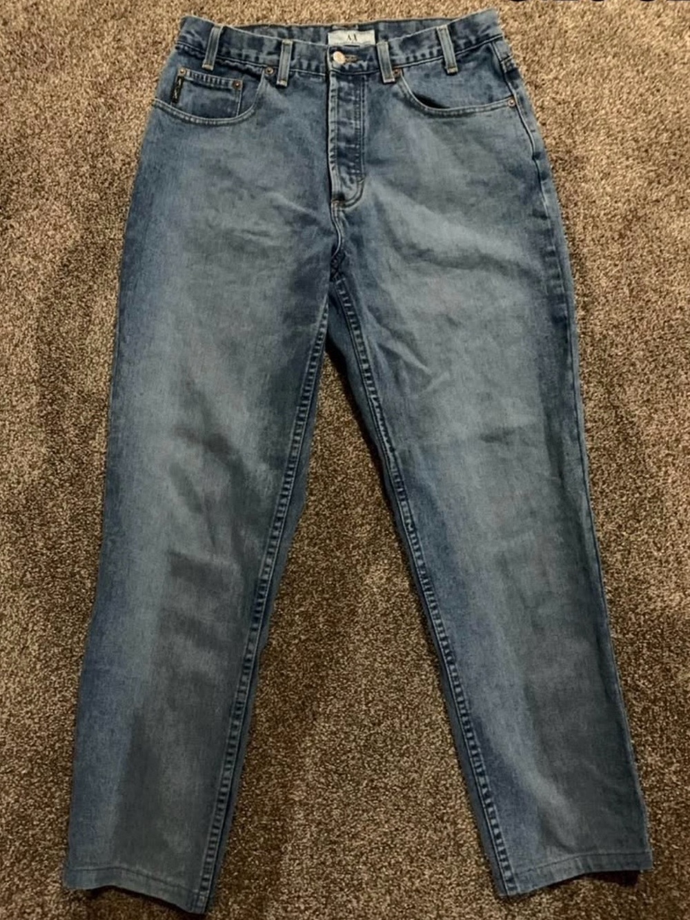 Armani Exchange Men's Straight Jeans in Medium Blue